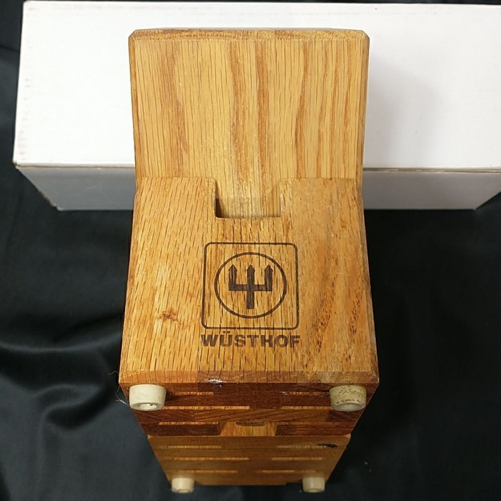 Wusthof Knife Storage Block 9 Slot Natural Finish Solid Wood